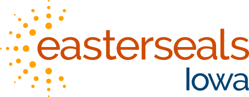 Easterseals Iowa main logo orange and blue